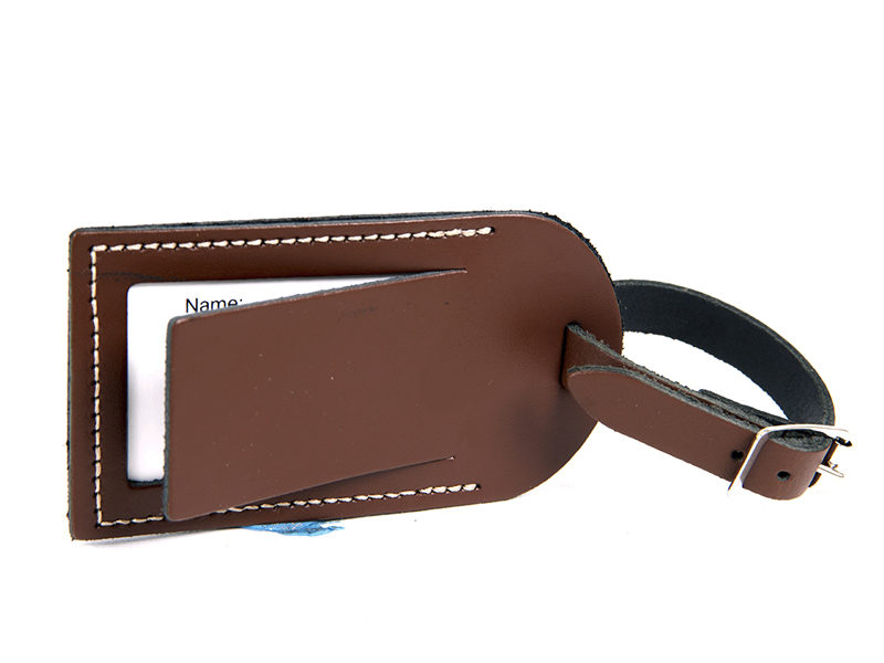 (image for) Leather Luggage Tag D.Brown